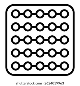 Bubble fidget icon outline vector. Popit toy. Sensory game