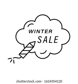 Bubble firework icon. Simple line, outline vector elements of winter sale icons for ui and ux, website or mobile application