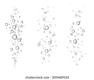 Bubble fizz water vector champagne soda sparkle underwater bubbles background. Fizz foam liquid transparent