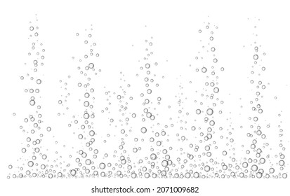 Bubble fizz water vector champagne soda sparkle underwater bubbles background. Fizz foam liquid transparent