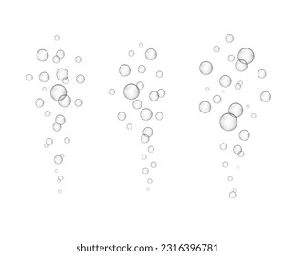 Bubble fizz water vector champagne soda sparkle underwater bubbles background. Fizz foam liquid transparent