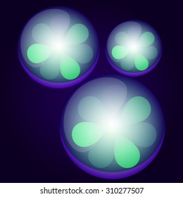 Bubble with flower
