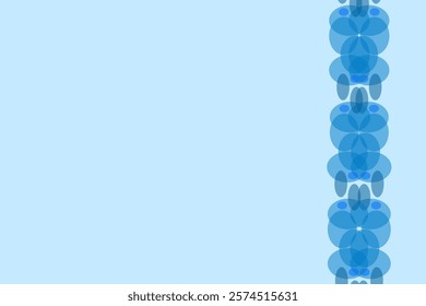 Bubble Flower Blue Color Background Design
