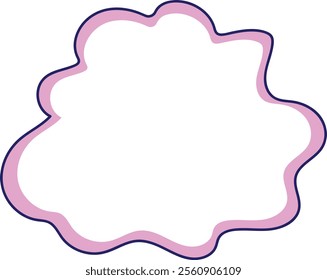 Bubble in flower shape- text bubble- hollow