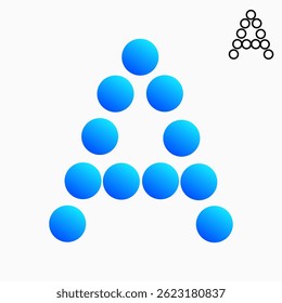 Bubble font with blue color. Alphabet letter A. Cute font. Vector bubble alphabet.