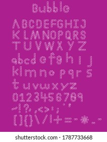 bubble font and bubbly vector