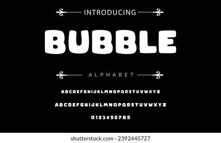 Tipo de letra de burbuja moderno, alfabeto animado y amigable. Cartas alegres en el estilo mexicano de Los Muertos para menús, etiquetas, carteles, anuncios, artesanías y historietas. Diseño tipográfico vectorial