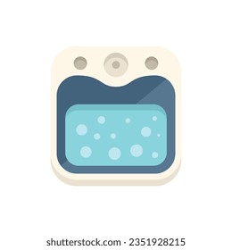 Bubble foot bath icon flat vector. Feet spa. Water massage isolated