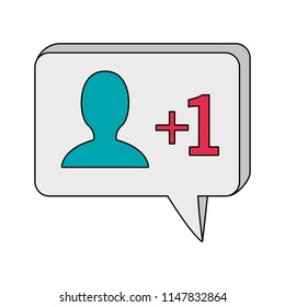 Bubble friend request symbol
