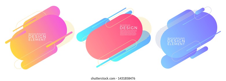 bubble geometric badges set abstract minimal design for background banner, poster. vector