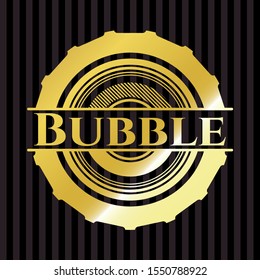 Bubble golden badge. Vector Illustration. Detailed.