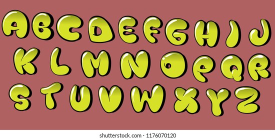 bubble graffiti alphabet letters 