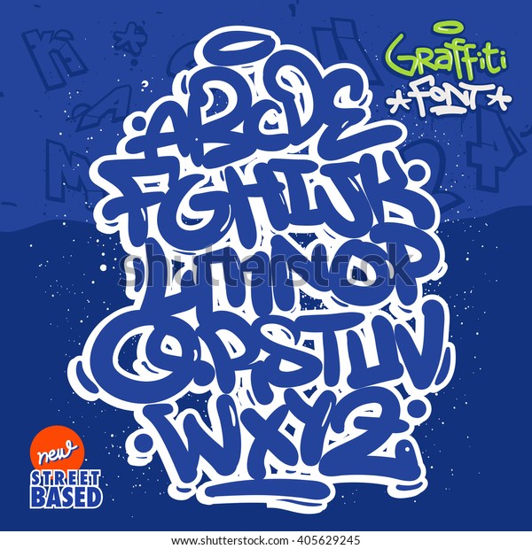 Bubble Graffiti Font Family Stock Vector (Royalty Free) 405629245