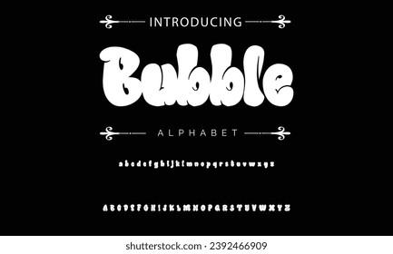 Bubble Graffiti font text effect, spray and street text style