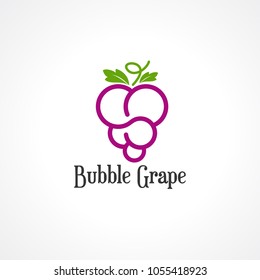 bubble grape logo vector, icon, element, for business