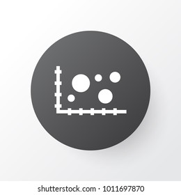 Bubble graph icon symbol. Premium quality isolated comparison element in trendy style.