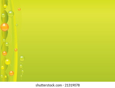 Bubble Green Vector Background. Bubble Backgrounds Series.