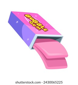 Bubble Gum Candy Cartoon Illustration Vector