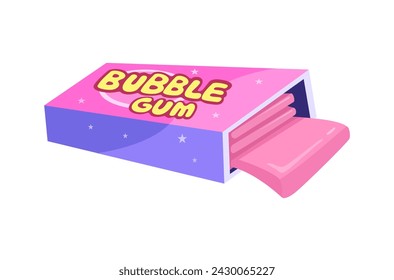 Bubble Gum Candy Cartoon Illustration Vector