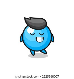 bubble gum cartoon illustration with a shy expression , cute style design for t shirt, sticker, logo element