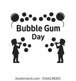 Bubble gum Day Background Template design for Poster or Banner