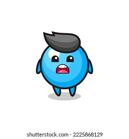 bubble gum illustration with apologizing expression, saying I am sorry , cute style design for t shirt, sticker, logo element