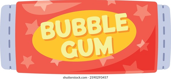 Bubble gum pack vector illustration