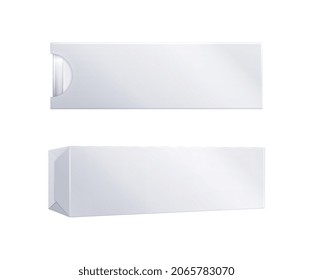 Bubble gum realistic composition with two chewing strips in paper vector illustration