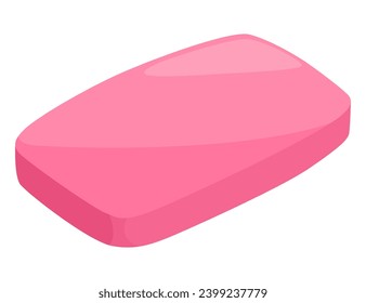 Bubble gum splash. Cartoon chewy sweet candy. Stains and sticky stretchy form. Children bubblegum. Vector illustration