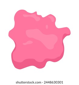 Bubble gum splash. Cartoon chewy sweet candy. Stains and sticky stretchy form. Children bubblegum. Vector illustration