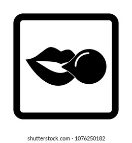 Bubble gum vector icon.