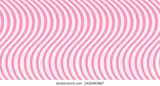 Bubble gum wavy pattern. Trendy pattern for clothing design.