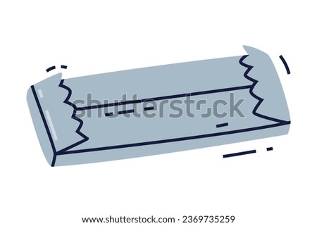 Bubble Gum Wrap or Package as Sweet Chewing Gum Vector Illustration