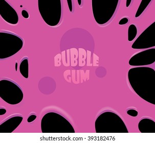 Bubble Gum.Realistic Textur, kann als Druck auf einem T-Shirt oder Tasche verwendet werden. Perfekter Hintergrund für ein Poster oder eine Plakatwand.Werbegeschenk.Der Berstgummi.