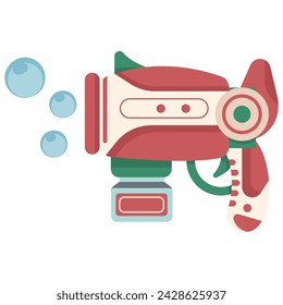 Bubble gun vector cartoon illustration isolated on a white background.