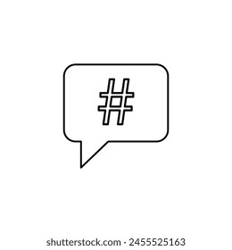 bubble hashtag icon.vector flat trendy style illustration on white background..eps