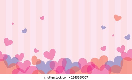 Bubble heart colorful illustrated background, vector