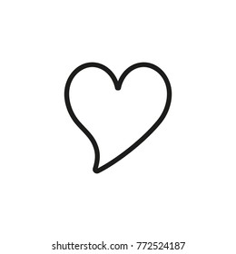 Bubble heart line icon