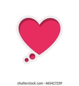 bubble heart message communication chat icon. Isolated and flat illustration. Vector graphic