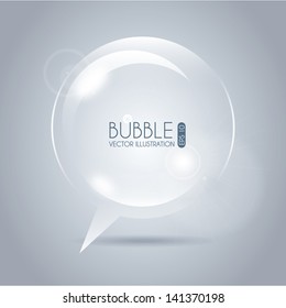 bubble icon circle over gray background vector illustration