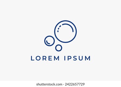 Bubble icon in filled, outline style. Clear water splash. Soap foam, fizzy drink, oxygen bubble pictogram symbol. Fresh aqua drop for wet symbol. Vector illustration design on white background.