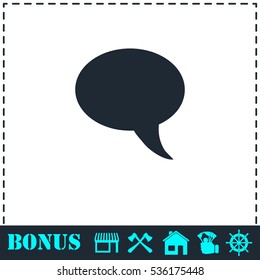 Bubble icon flat. Simple vector symbol and bonus icon