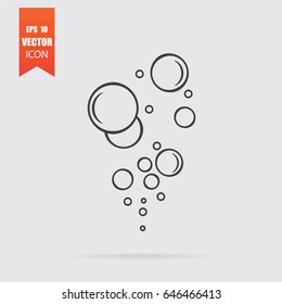 Bubble icon in flat style isolated on grey background. For your design, logo. Vector illustration.