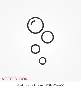 Bubble icon isolated on background. Soap or water icon