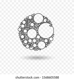 Bubble icon isolated on white background. Vector art.
