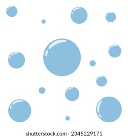 Bubble icon isolated on white background. Soap bubbles, suds and foam vector icon. Abstract illustration. Vector art.