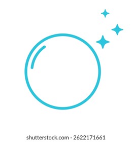 Bubble icon, Isolated on white