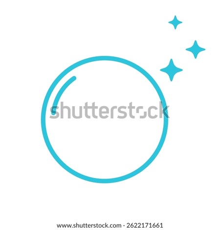 Bubble icon, Isolated on white