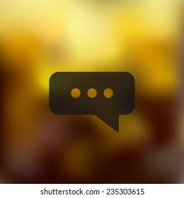bubble icon on blurred background