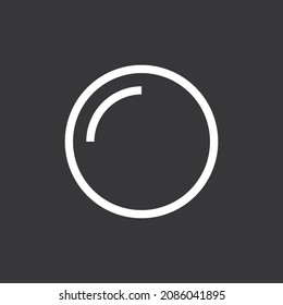 Icono de burbuja sobre fondo gris